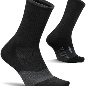 Feetures Trail Max Cushion Mini Crew Sock - Running Socks for Women and Men - Moisture Wicking