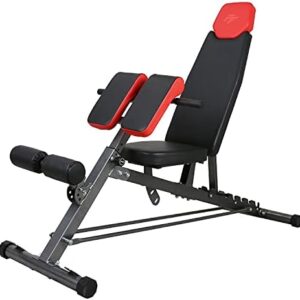 Finer Form Multi-Functional FID Weight Bench for Full All-in-One Body Workout – Hyper Back Extension, Roman Chair, Adjustable Sit up Bench, Incline, Flat & Decline Bench. Perfect with adjustable dumbbell set, barbell weight set or bench press