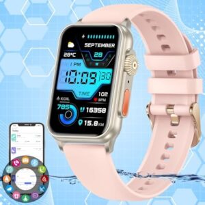 Fitness Tracker,Smart Watch with Heart Rate Blood Pressure Sleep Monitor IP67 Waterproof Phone Watch((Make/Answer Call) ),Step Calorie Tracker Pedometer Health Watch for Men Women Android iOS Phones