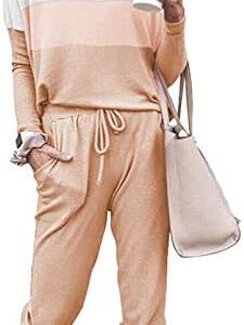 Fixmatti Women Casual 2 Piece Outfit Long Pant Set Sweatsuits Tracksuits