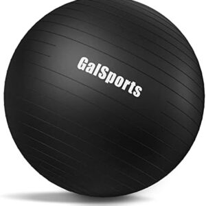 GalSports Yoga Ball Exercise Ball for Working Out, Anti-Burst and Slip Resistant Stability Ball, Swiss Ball for Physical Therapy, Balance Ball Chair, Home Gym Fitness