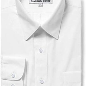 Gentlemens Collection Men's Regular & Slim Fit Long Sleeve Solid Dress Shirt