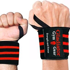 Gladiator | Wrist Wraps for Weightlifting | 18 Inch Weight Lifting Wrist Straps for Men & Women