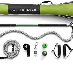 GolfForever Swing Trainer Aid & Kit Proven by Golfer Scottie Scheffler | Premium Golf Training Aid Equipment to Improve Strength Flexibility & Golf Swing Posture | Includes 30Day Training Video Access