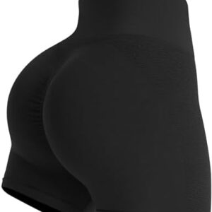 Gym Shorts Women, Seamless Yoga Workout Shorts, High-Waisted Scrunch Butt Booty Lifting Athletic Running Active Shorts