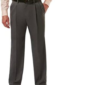 Haggar Men's Cool 18 Pro Classic Fit Pleat Front Hidden Expandable Waist Pant- Regular and Big & Tall Sizes