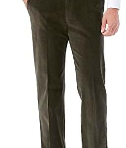 Haggar Men's Premium No Iron Khaki Classic Fit Expandable Waist Flat Front Pant Reg. and Big & Tall Sizes