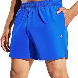 Haimont Men's Athletic Running Shorts 5 Inches for Gym Sports Active Workout with Pockets, Quick Dry, Water Resistant