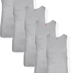 Hanes Men’s Tagless Ribbed Undershirt Tall, Various Pack Size Options