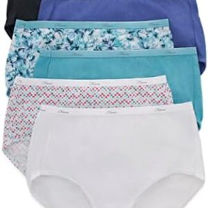 Hanes Women's Signature Cotton Breathe Briefs Underwear Pack, 6-Pack (Colors May Vary)