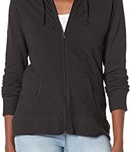 Hanes womens Slub Jersey fashion hoodies, Black, XX-Large US