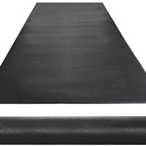 HomGarden High Density Gym Exercise Treadmill Floor Mat,8 x 3 FT Anti Vibration PVC Exercise Bike Equipment Mat,1/4" Thickness Sport Mat for Home Gym,Black