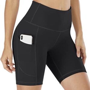 IUGA Biker Shorts Women 6"/8" Workout Shorts Womens with Pockets High Waisted Yoga Running Gym Spandex Compression Shorts