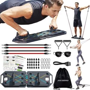 JEESBIRD Push Up Board Fitness, Portable Foldable 18 in 1 Pushups Bar,Push Up Handles for Floor, At Home Workout Equipment,Strength Training for Man and Women