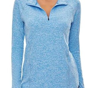 LURANEE Womens UPF 50+ Long Sleeve 1/4 Zip Pullover Athletic Hiking Running Workout Tops