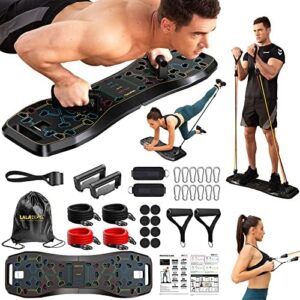 Lalahigh Home Exercise Equiptment - Strength Training Workout Push up Board & Resistance Bands Sets for Effective Full Body Workouts, Professional strength training equiptment for Men and Women, Gift for Boyfriend