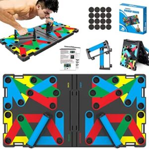 Large Push Up Board, 46 in 1 Foldable Pushup Fitness Stands, Portable Strength Training Equipment at Home Gym,Push up Bars for Floor, Workout for Men and Women, Gift for Boyfriend