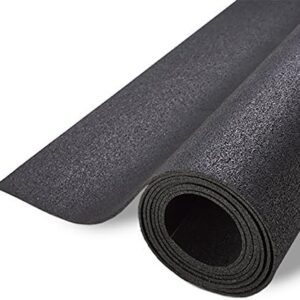 LifeSpan Fitness Exercise Large Black Equipment Mat for Under Treadmill, Rowing Machine, Elliptical, Fitness Equipment, Home Gym Floor Protection, 79” x 37”