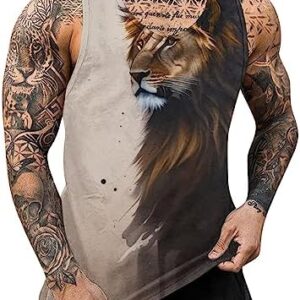 MEOILCE Men's Sleeveless Workout Fitness T-Shirts Muscle Tank Tops Pullover Gym Training Bodybuilding Vest