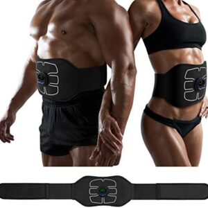 MarCoolTrip MZ ABS Stimulator,Ab Machine,Abdominal Toning Belt Workout Portable Ab Stimulator Home Office Fitness Workout Equipment for Abdomen Black