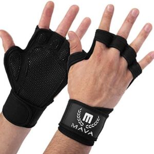 Mava Sports Ventilated Weightlifting Workout Gloves with Wrist Support for Men and Women | Ideal for Weightlifting, Gym Workout, Pull Ups, Cross Training & More