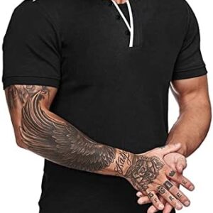 Men Beefy Muscle Short Sleeve Solid Color Basic Tee Shirt Blouse Summer Casual Workout Fitness Bodybuilding Gym Tops