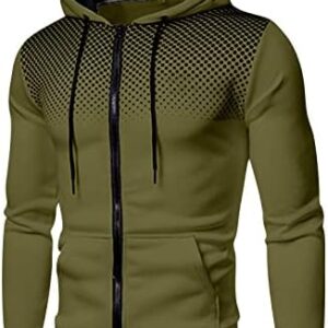 Mens Hoodies Sweatshirts for Men Mens Winter Leisure And Fitness Hooded Polka Dot Hoodie Sweatshirt