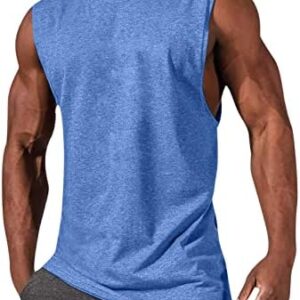 Men's T-Shirts Classic Muscle Fit Sleeveless Solid Tank Tops Summer Crew Neck Fitness Workout Sports Vest Shirts