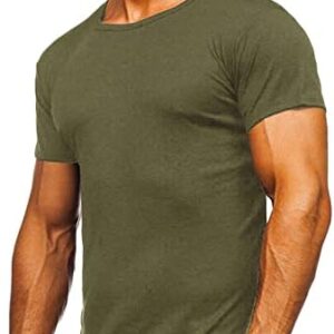 Men's Workout T Shirt, Short Sleeve Gym Shirts Crew Neck Muscle Tees Quick Dry Athletic Tops Running Fitness Tee