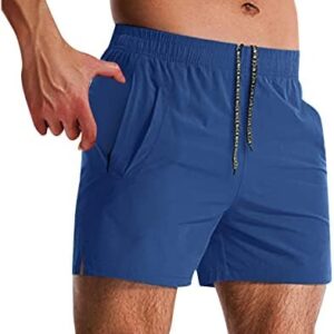 Muscularfit Walking Shorts for Men 2023 Workout Zipper Pockets Athletic Shorts 3" Inseam Quick Dry Beach Sport Sweat Shorts