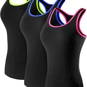 NELEUS Women's 3 Pack Compression Base Layer Dry Fit Tank Top