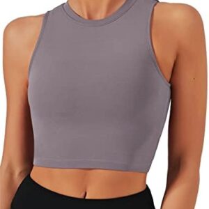 Natural Feelings Sports Bras for Women Removable Padded Yoga Tank Tops Sleeveless Fitness Workout Running Crop Tops