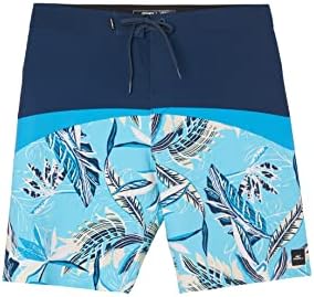 O'NEILL Men's 20 Tropical Print Boardshorts - Water Resistant Swim Trunks for Men with Quick Dry Stretch Fabric and Pockets