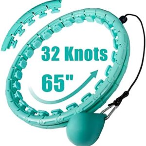 OurStarry 32 Knots Weighted Workout Hoop Plus Size, Smart Waist Exercise Ring for Adults Weight Loss