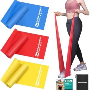 RENRANRING Resistance Bands for Working Out, Exercise Bands for Physical Therapy, Stretch, Recovery, Pilates, Rehab, Strength Training and Yoga Starter Set