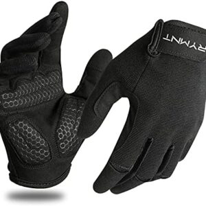 RYMNT Full Fingers Workout Gloves for Men,Padded Weight Lifting Gloves with Wrist Wrap Support for Gym Fitness and Crossfit Exercise,Bodybuilding & Strength Training