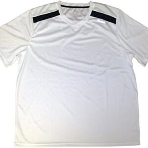 Reebok Mens Athletic Fitness Reflective Shirt Short Sleeve White