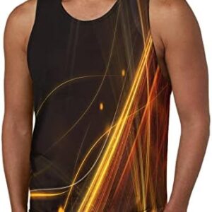 SHENGXINY Mens Summer Tanks Fashion Fitness Workout Tank Tops Crewneck Sleeveless T-Shirt for Men Print Running Sport Shirts