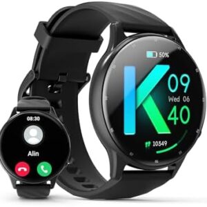 Smart Watch for Men Women with Touch Screen,smartwatch with Voice Assistant&Message Reminders, Fitness Tracker Blood Oxygen Heart Rate, 100+ Sport Modes with IP68 Waterproof for Android iOS