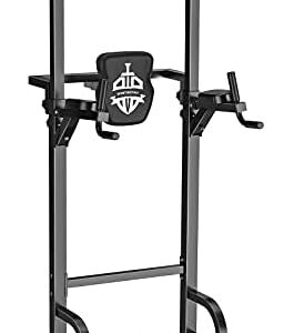 Sportsroyals Power Tower Dip Station Pull Up Bar for Home Gym Strength Training Workout Equipment, 400LBS.