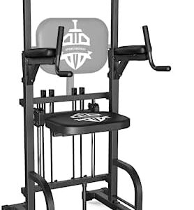 Sportsroyals Power Tower Pull Up Dip Station Multi-Function Home Gym Strength Training Fitness Equipment 440LBS