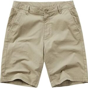 Summer Shorts for Men 2023 Casual Loose Pleat Front Cargo Shorts Premium Twill Solid 5 Inch Inseam Shorts Sport