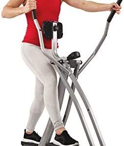 Sunny Health & Fitness SF-E902 Air Walk Trainer Elliptical Machine Glider w/LCD Monitor, 220 LB Max Weight and 30 Inch Stride