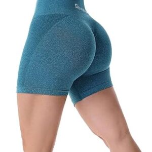 Sunzel Butt Scrunch Seamless Shorts, Womens 5 Inch Workout Shorts High Waist Stretch Booty Short for Gym/Yoga/Running/Biking