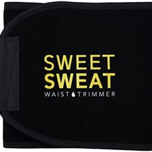 Sweet Sweat Waist Trimmer for Women and Men - Sweat Band Waist Trainer for High-Intensity Training & Workouts, 5 Sizes