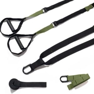 THYSOL® Resistance Trainer Pro Xtreme Straps Army Green | Sling Trainer Set with Adjustable Door Anchor | Fitness Home Workouts - Suitable for Travelling & for Training Indoor & Outdoor