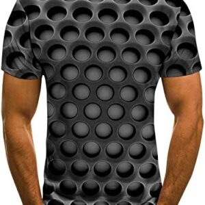 Tee Shirts Mens Summer Casual Stylish Short Sleeve Neon Abstract 3D Print Work Tshirt Novelty Graphic Clothe 2023