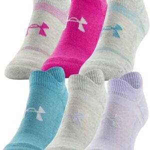 Under Armour Womens Cushioned No Show Socks, 6-pairs