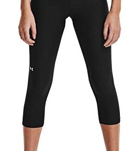 Under Armour Women's HeatGear Mid No-Slip Waistband Pocketed Capri