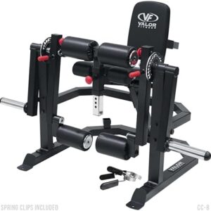 Valor Fitness Adjustable Independent Leg Curl Machine with 15 positions – Plate Loaded – Max Weight 330 lbs. - Home Gym Hamstring, Leg, Quad, Thigh Exercise Equipment CC-8